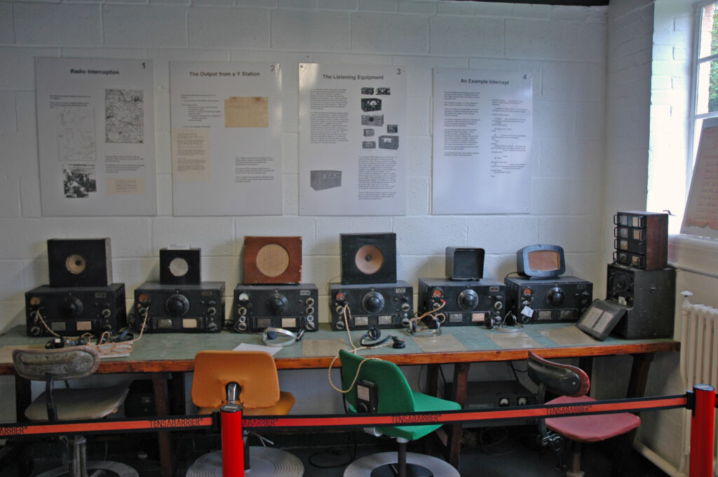 Mock-up of an intercept ‘Y’ Station at Bletchley Park